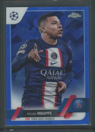 Kylian Mbappé 2023 Topps Chrome Sapphire Blue