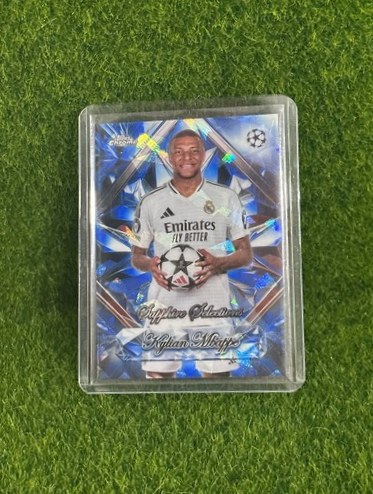 Kylian Mbappe 2024 Topps Chrome Sapphire Blue