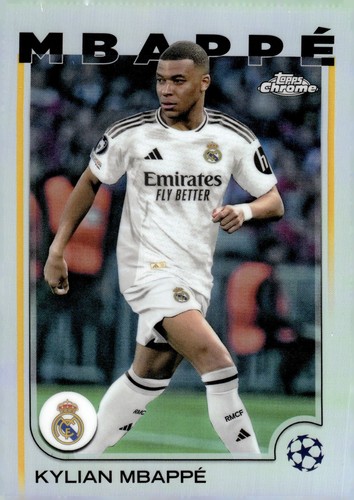 Kylian Mbappé 2024 Topps Chrome UEFA Club Competitions Refractor