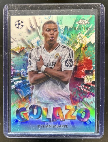 Kylian Mbappé 2024 Topps Cromo UEFA Aqua Refractor /199