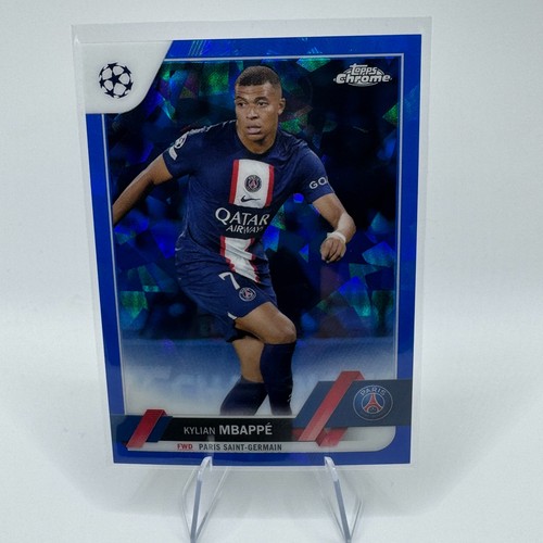 Kylian Mbappé 2022 Topps Cromo UEFA Clubes Competiciones Zafiro Azul