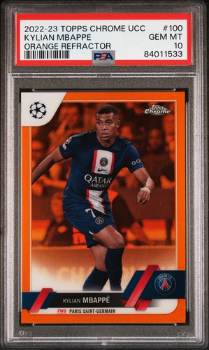 Kylian Mbappé 2022 Topps Cromo UEFA Naranja Refractor #100