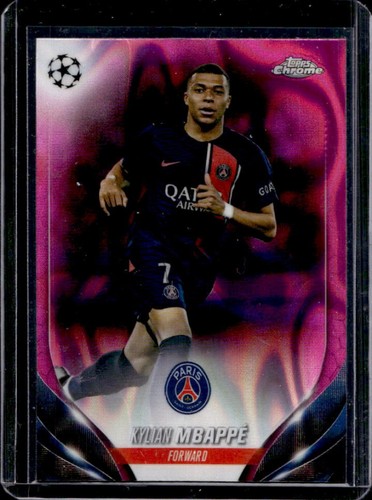 Kylian Mbappé 2024 Topps Cromo UEFA Rosa Lava Refractor #21