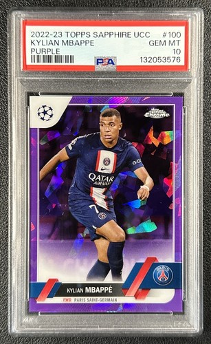Kylian Mbappé 2022 Topps Cromo Zafiro Purple Refractor /15