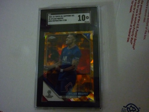 Kylian Mbappé 2021 Topps Cromo Zafiro UCL Orange /50
