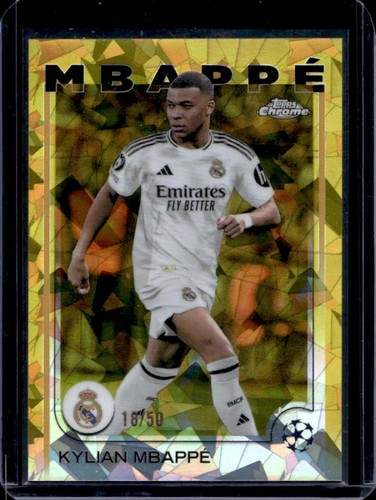 Kylian Mbappé 2024 Topps Cromo Zafiro UEFA Oro /50