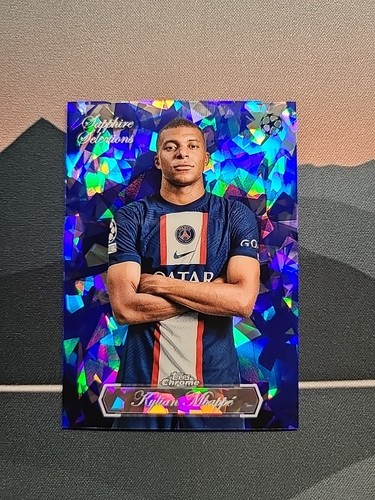 Kylian Mbappé 2023 Topps Cromo Zafiro UEFA Sapphire /7