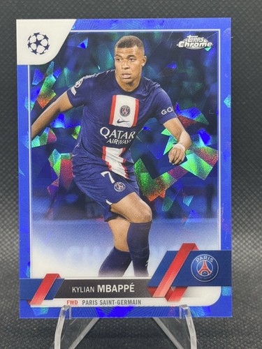 Kylian Mbappé 2022 Topps Cromo Zafiro UEFA Sapphire Refractor