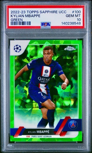 Kylian Mbappé 2022 Topps Cromo Zafiro Verde /70