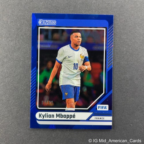 Kylian Mbappé 2024 Panini Donruss FIFA Azul Cúbico /99