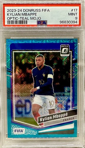 Kylian Mbappé 2023 Panini Donruss Teal Mojo 10/49
