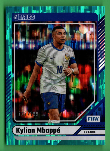 Kylian Mbappé 2024 Panini Donruss Teal Prizm /199