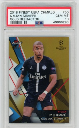 Kylian Mbappé 2018 Panini Fine Gold Refractor /50
