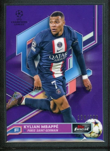Kylian Mbappé 2023 Topps Finest 124/299