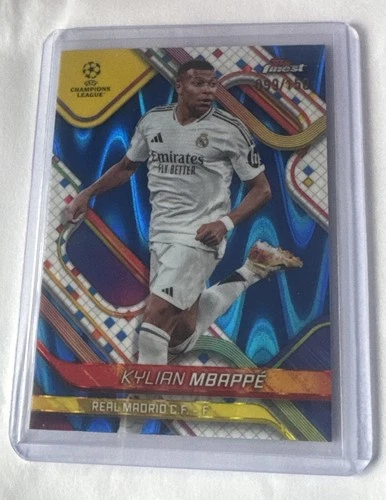 Kylian Mbappé 2025 Topps Finest Aqua Refractor /150