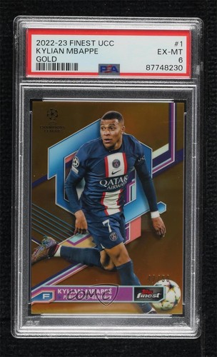 Kylian Mbappé 2022 Topps Finest Gold Refractor /50