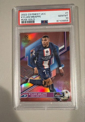 Kylian Mbappé 2022 Topps Finest Oro Rosa