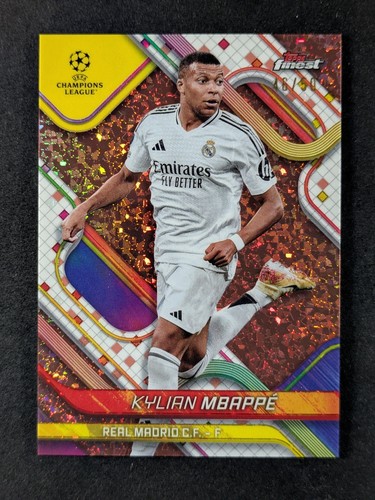 Kylian Mbappé 2024 Topps Finest Rose Gold Mini Diamond Refractor 46/50