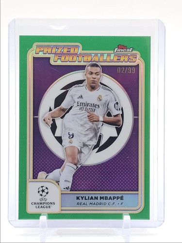 Kylian Mbappé 2024 Topps Finest Verde /99