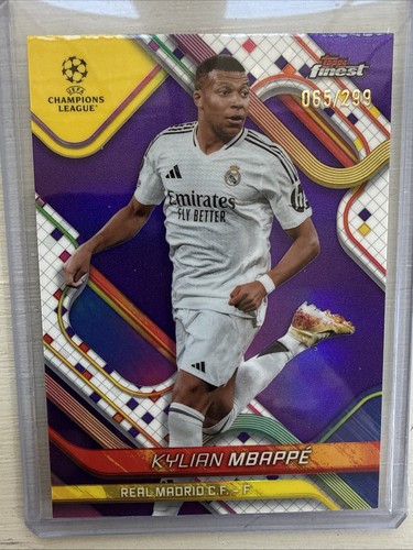 Kylian Mbappé 2024 Topps Finest Viola Rifrattore /299
