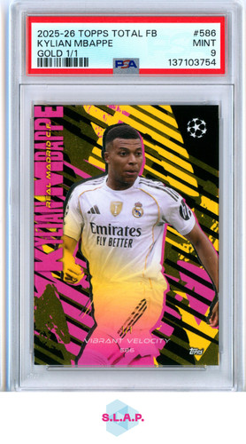 Kylian Mbappé 2025 Topps Fútbol Total Oro 1/1