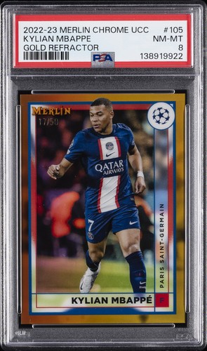 Kylian Mbappé 2022 Topps Merlin Chrome Gold /50