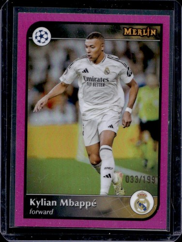 Kylian Mbappé 2024 Topps Merlin Chrome Pink Refractor /199