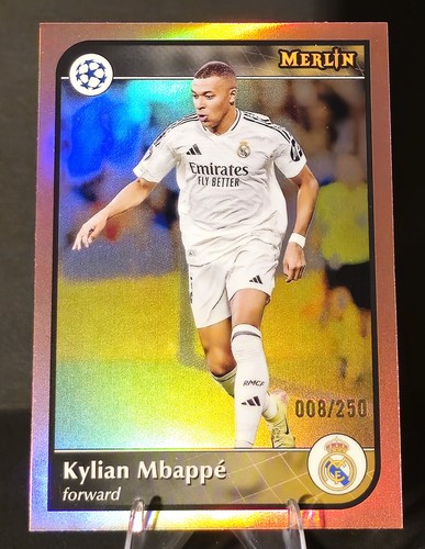 Kylian Mbappé 2024 Topps Merlin Chrome Pink Shimmer /250