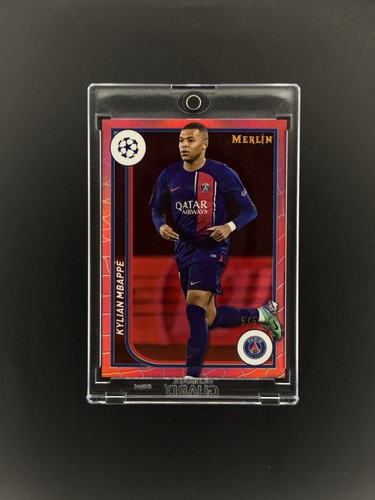 Kylian Mbappé 2023 Topps Merlin Chrome Red Refractor /5