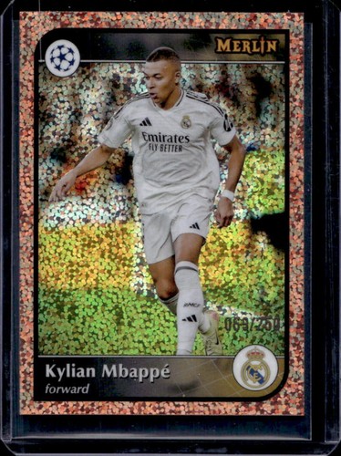Kylian Mbappé 2024 Topps Merlin Chrome Rose Gold Refractor /250