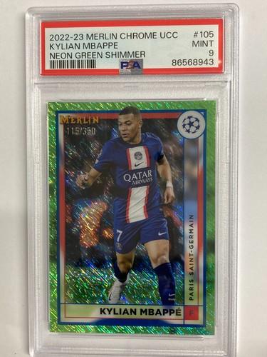 Kylian Mbappé 2022 Topps Merlin Chrome Verde Green /350