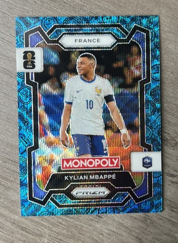 Kylian Mbappé 2026 Panini Monopoly Copa Mundial de la FIFA Prizm Blue Wave Prizm