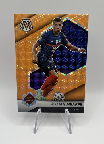 Kylian Mbappé 2021 Panini Mosaic Orange Mosaic Prizm