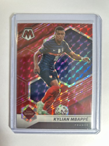 Kylian Mbappé 2021 Panini Mosaic Road to World Cup Red Mosaic
