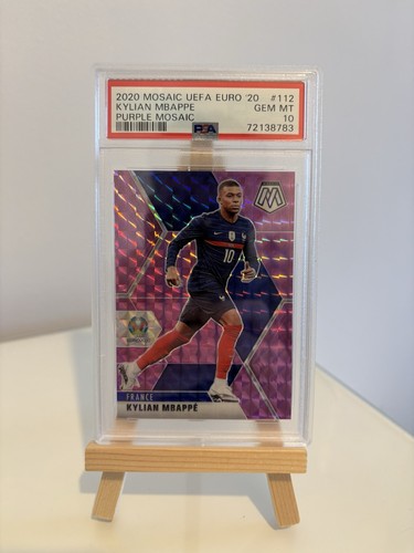 Kylian Mbappé 2020 Panini Mosaic Viola Prizm /49