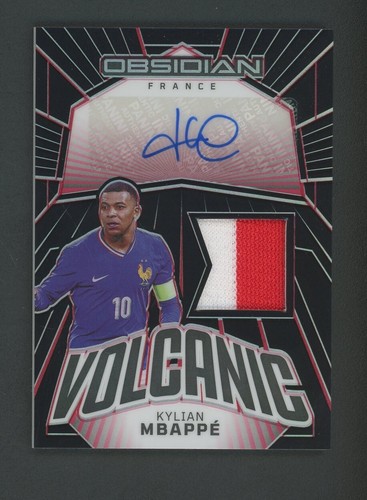 Kylian Mbappé 2023 Panini Obsidian Red Volcanic /15