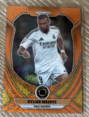Kylian Mbappé 2025 Panini Prizm Orange Shimmer /99