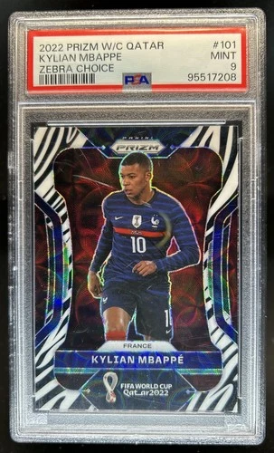 Kylian Mbappé 2022 Panini Prizm World Cup Choice Zebra #101