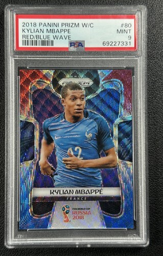 Kylian Mbappé 2018 Panini Prizm World Cup Red & Blue Wave