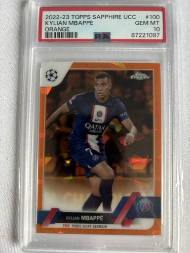 Kylian Mbappé 2023 Topps Sapphire Orange