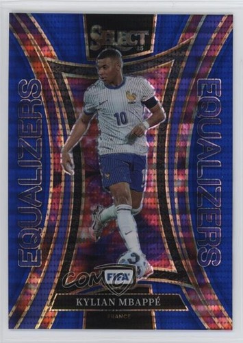 Kylian Mbappé 2024 Panini Select Blue Pulsar Prizm