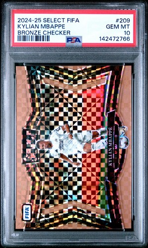 Kylian Mbappé 2024 Panini Select Bronze Checker /75