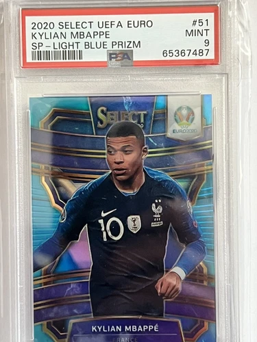 Kylian Mbappé 2020 Panini Select Light Blue Prizm /175