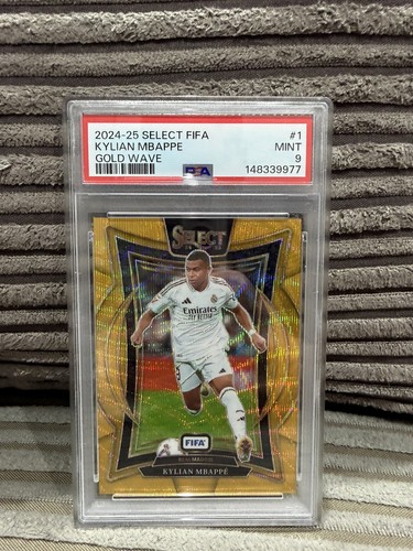 Kylian Mbappé 2024 Panini Select Oro Hielo Agrietado /10