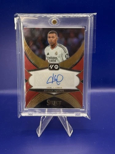 Kylian Mbappé 2024 Panini Select Red and Gold