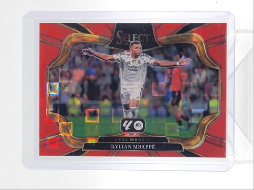 Kylian Mbappé 2025 Panini Select Red Pandora Prizm