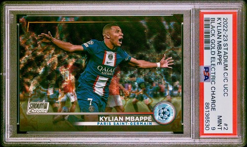 Kylian Mbappé 2022 Topps Stadium Club Black Gold /35