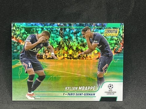 Kylian Mbappé 2022 Panini Stadium Club Cromo Verde/Giallo Carica Elettrica /125