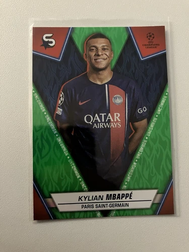 Kylian Mbappé 2023 Topps Superstars UEFA CL Green Holo