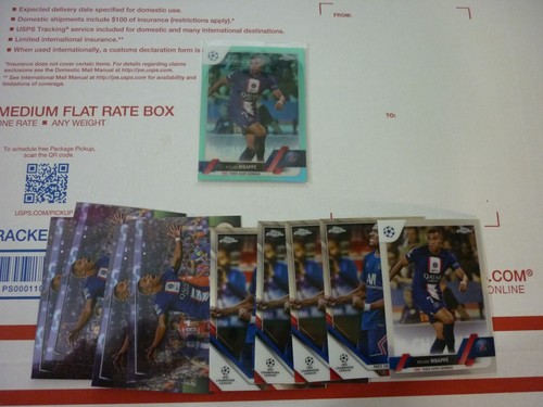 Kylian Mbappé 2022 Topps Cromo UEFA Aqua Refractor /199